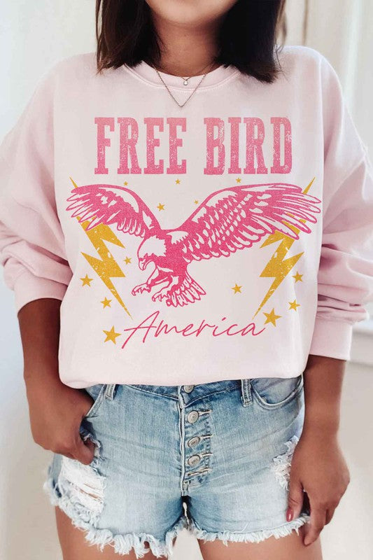 FREE BIRD AMERICA GRAPHIC SWEATSHIRT
