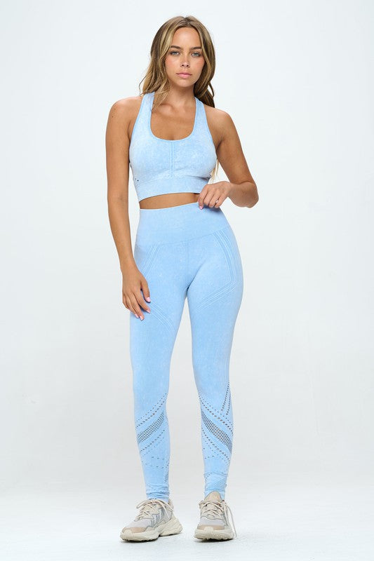 Seamless Two Piece Yoga mineral washed active set